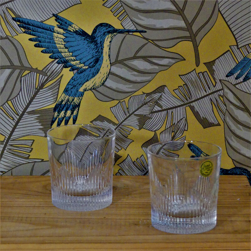 Four G. Durand crystal whiskey glasses