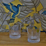 Four G. Durand crystal whiskey glasses