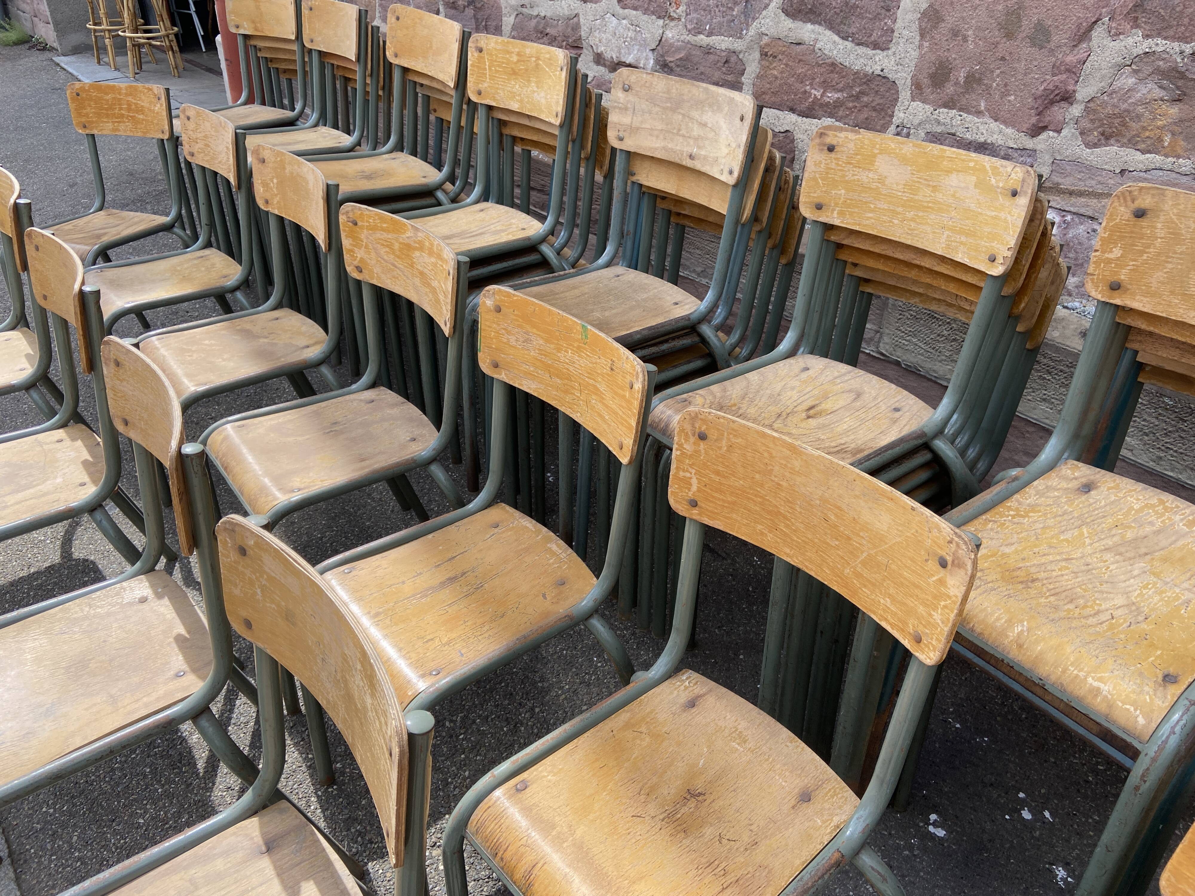 set of 40 Mullca school chairs