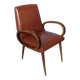 Brown skai bridge armchair