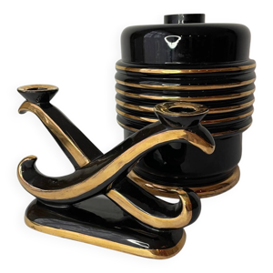 ensemble art déco vase - bougeoir