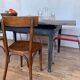 Series of 4 vintage chairs scoubidou of the 1950s