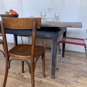 Series of 4 vintage chairs scoubidou of the 1950s
