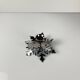 Silver metal snowflake candle holder