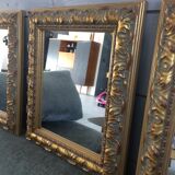 Triptych of ancient gilded mirrors