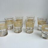 Service à liqueur granité jaune et doré années 50-60