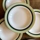 Lot de 7 assiettes creuses anciennes Salins - texas vert -
