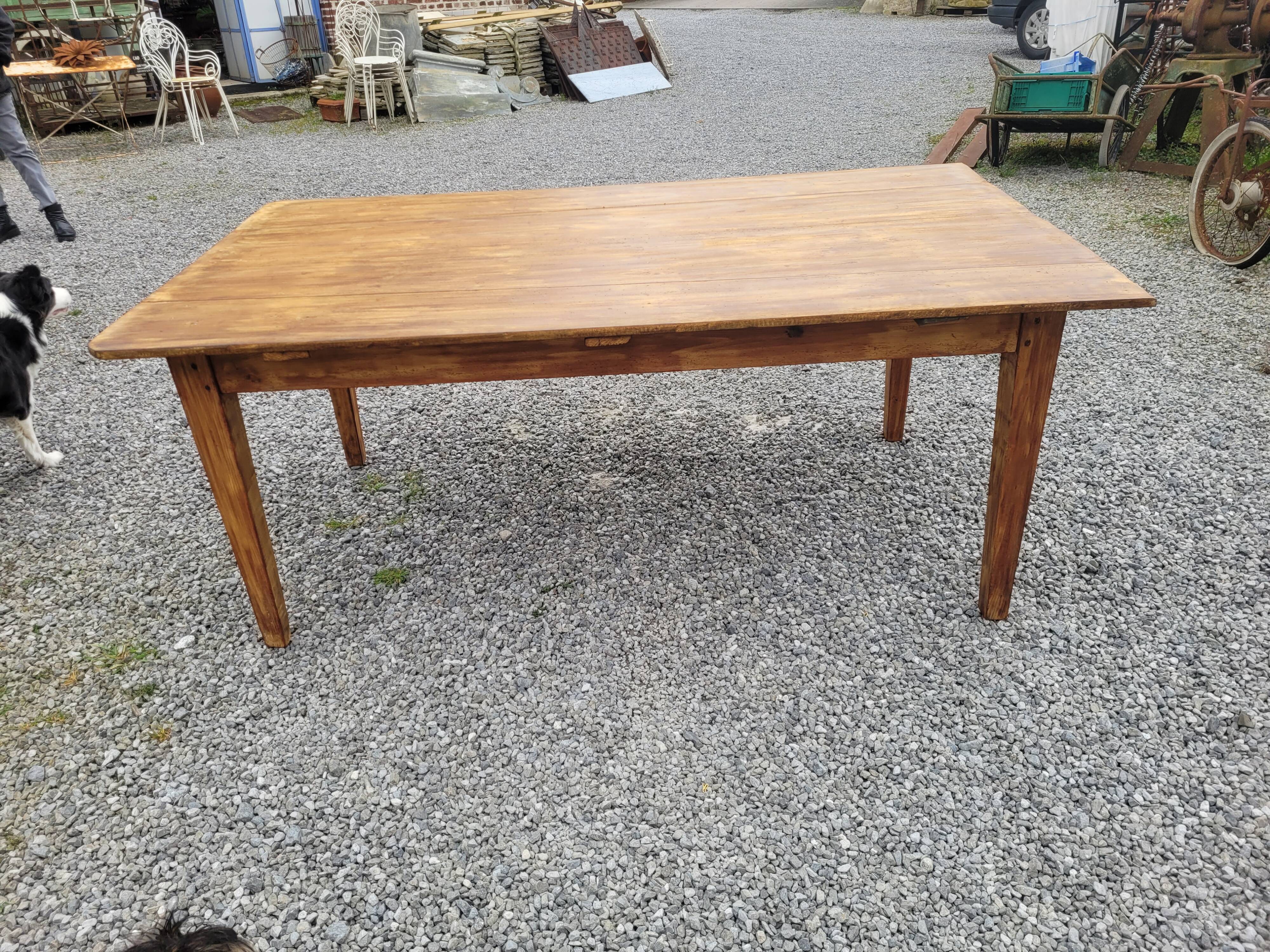 Old fir farm table, 180×102cms