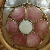 Suspension nacre et bambou