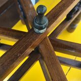 Moroccan copper table on wooden base