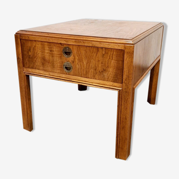 Table de chevet vintage Drexel en noyer, 1960