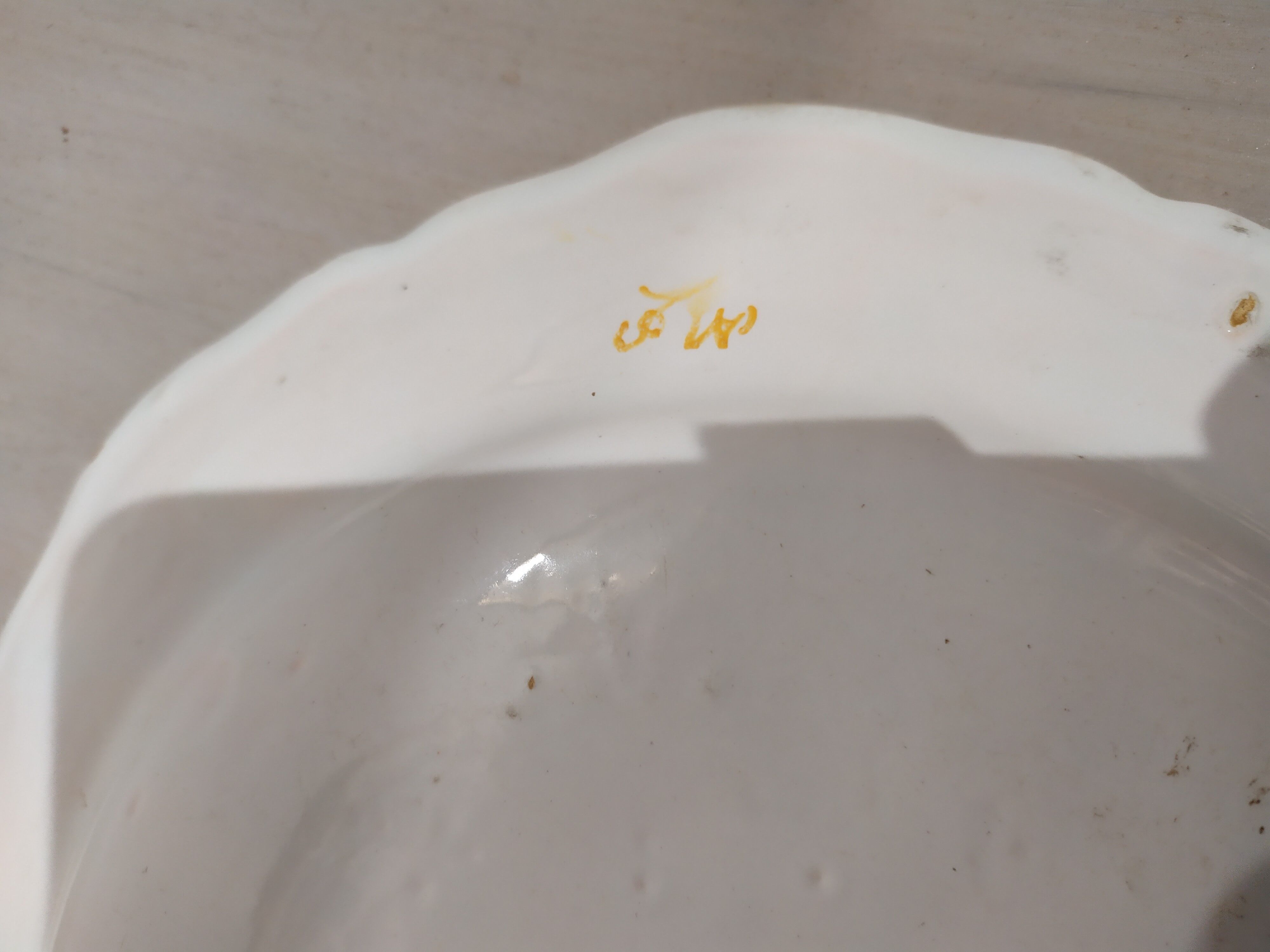 Plate of 18th century Moustiers