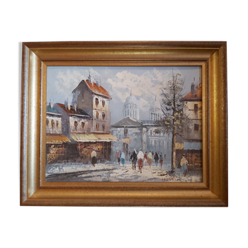 Huile sur toile Paris Montmartre signée Billings