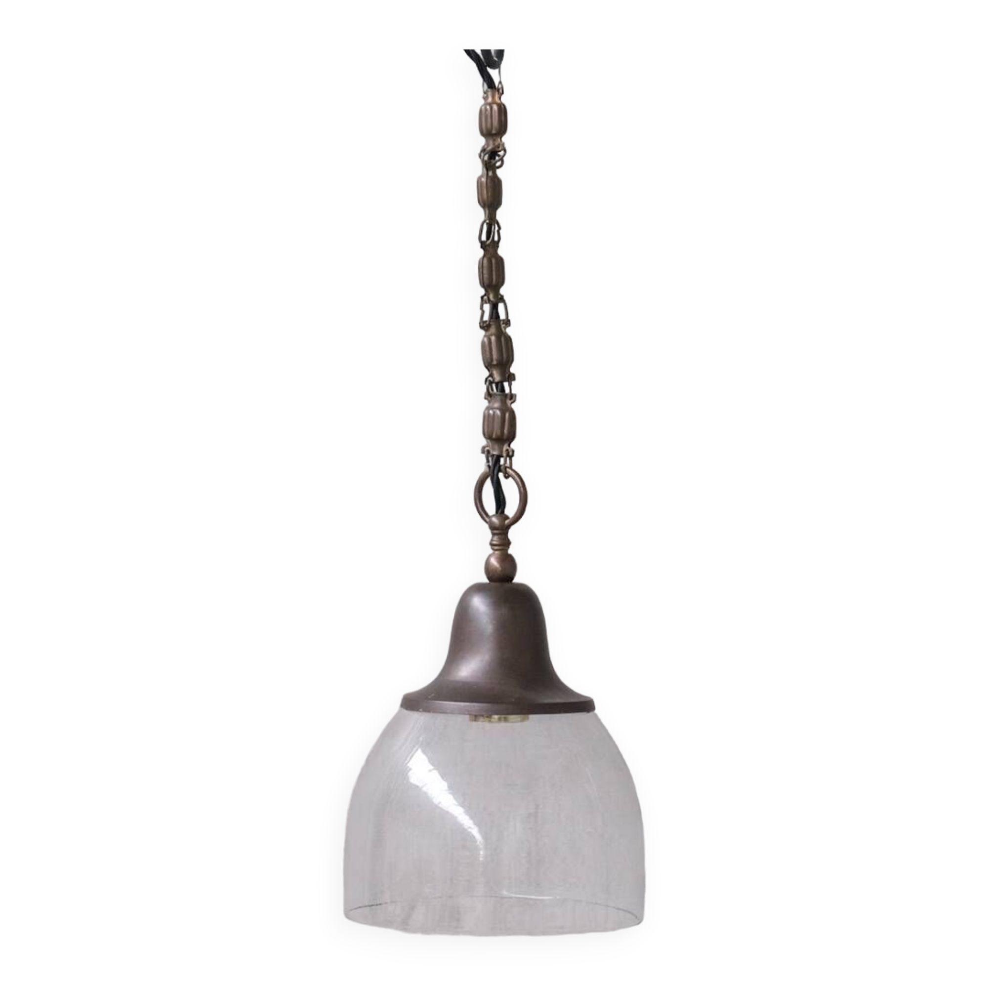 Clear Bell Shaped Antique Pendant Light