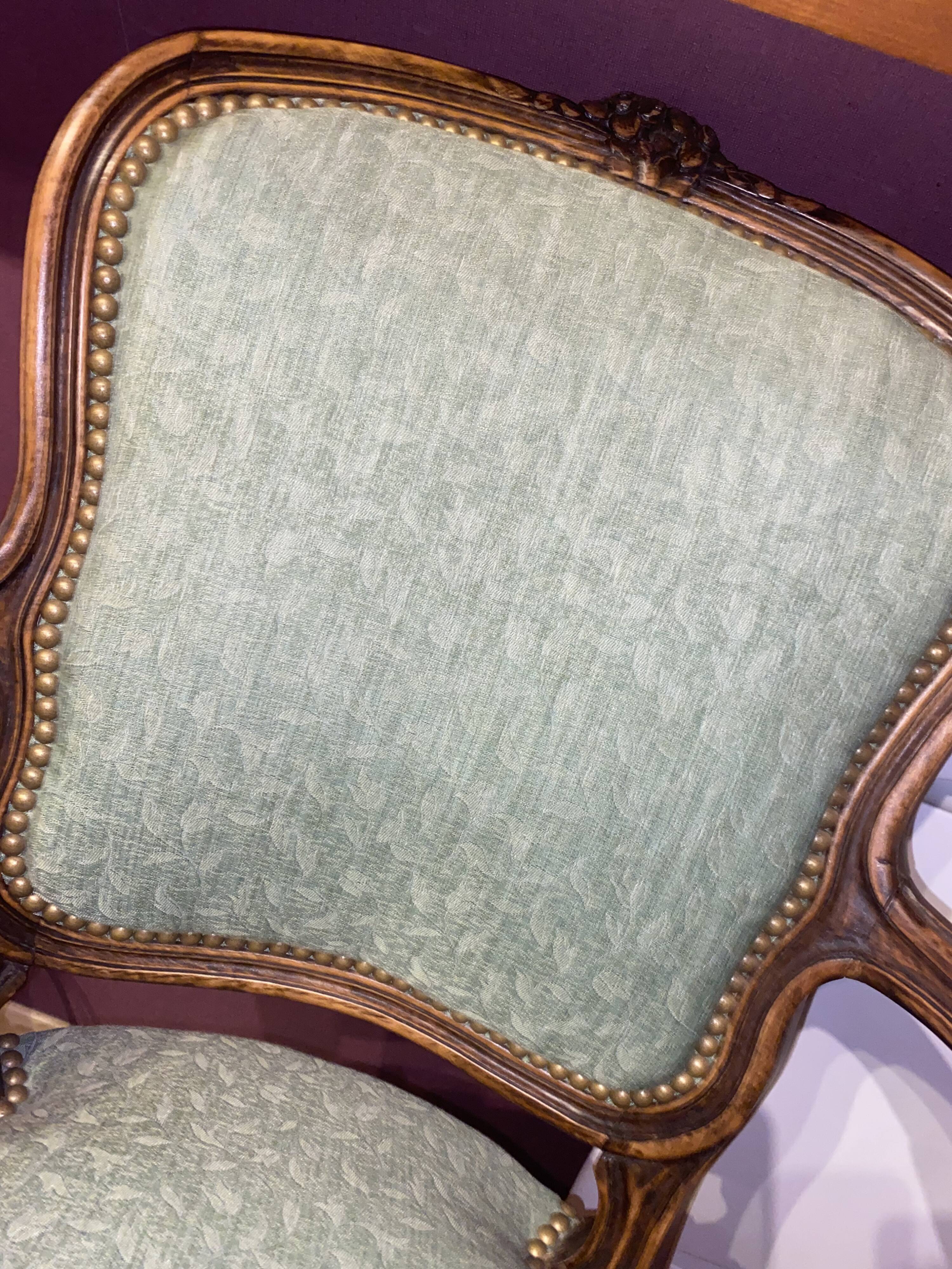 Louis XV style cabriolet armchairs