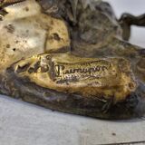 Bronze leopard coffee table, 1970s