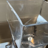Vintage twisted molded glass vase