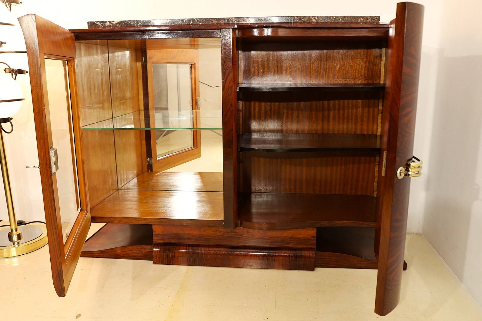 Original Art Deco sideboard, bar, display cabinet, France.