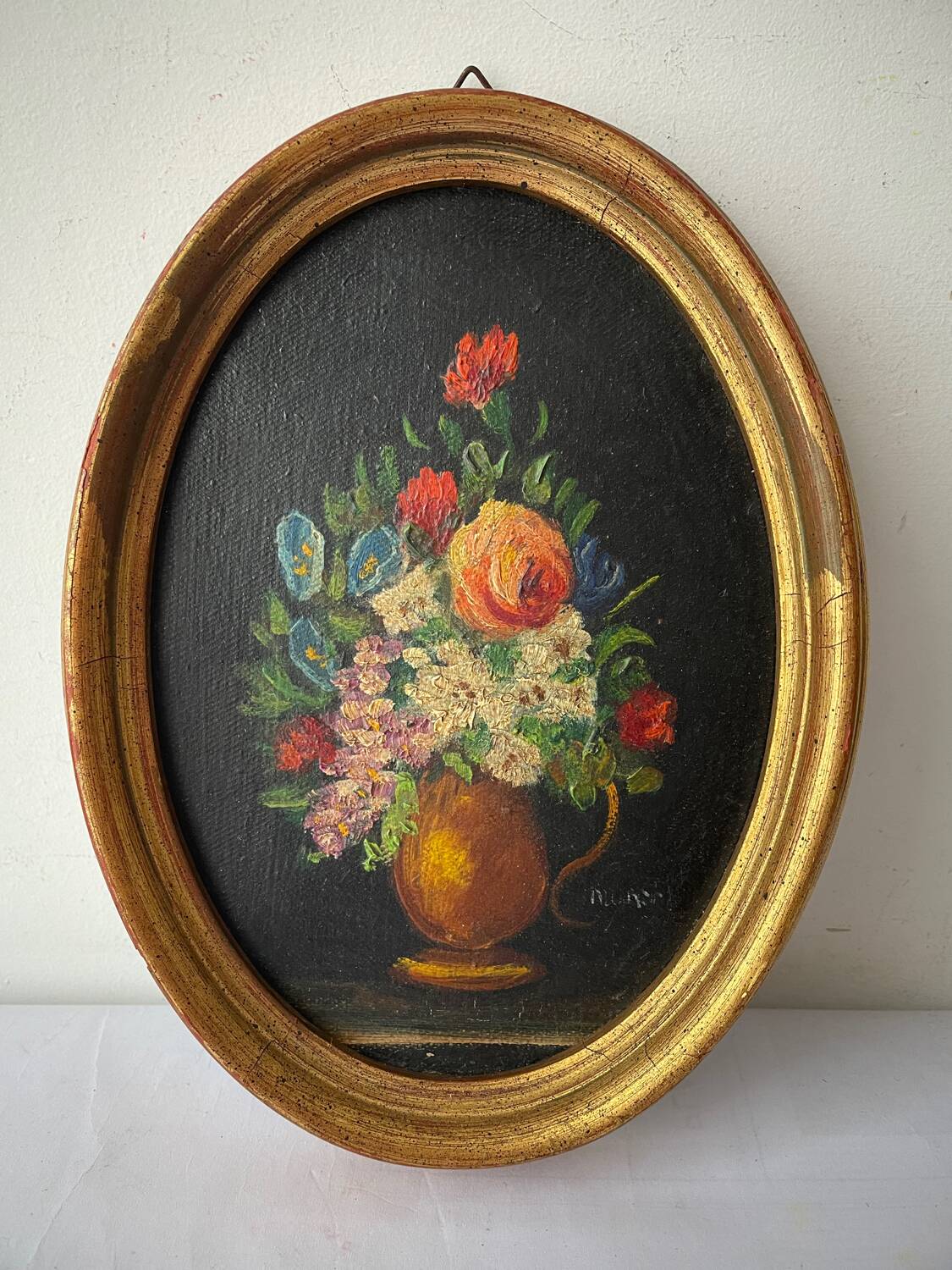 Duo of paintings "bouquet of flowers"