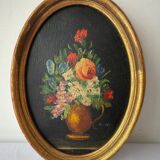 Duo of paintings "bouquet of flowers"