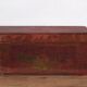 Antique red chest with floral patterns (c.1900) #9