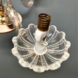 Small Venetian chandelier, three-burner twisted blown glass 1950s - Brass, Glass