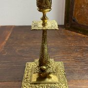 Bronze fish candlestick, late 19th century