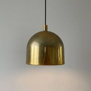 Suspended lamp in gold metal A Space by Staff Leuchten, 1970s, Germany
