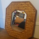 Rattan mirror