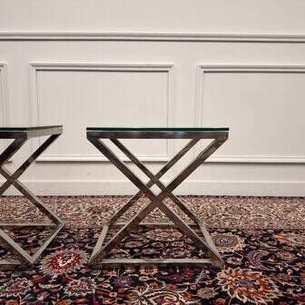 2x Eichholtz side table Criss Cross