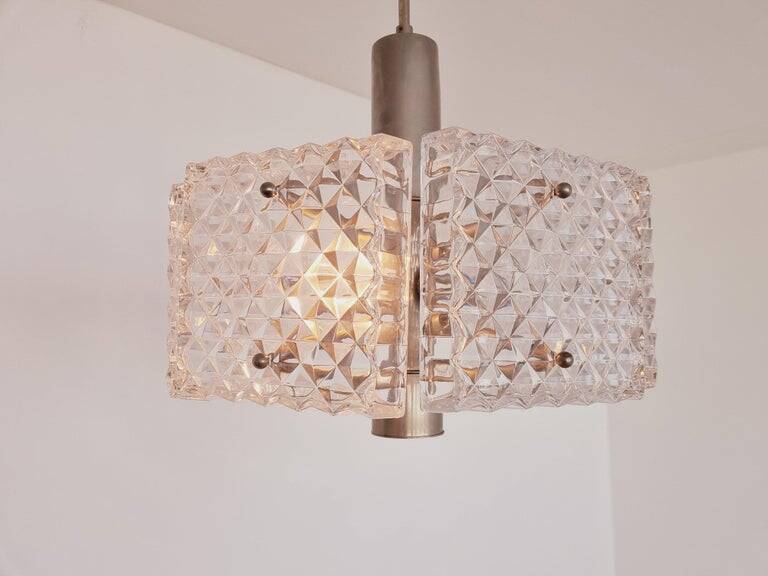 Chandelier du milieu du siècle dans le style de Kalmar, Autriche, années 1960.