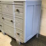 Chest of drawers wooden gray zinc 30 years