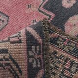 4x7 Pink & Navy Blue Classic Vintage Rug, 134x216Cm