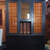 Vintage painted wooden bookcase