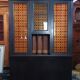 Vintage painted wooden bookcase