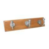Coat rack 3 hooks  school communities Vntage