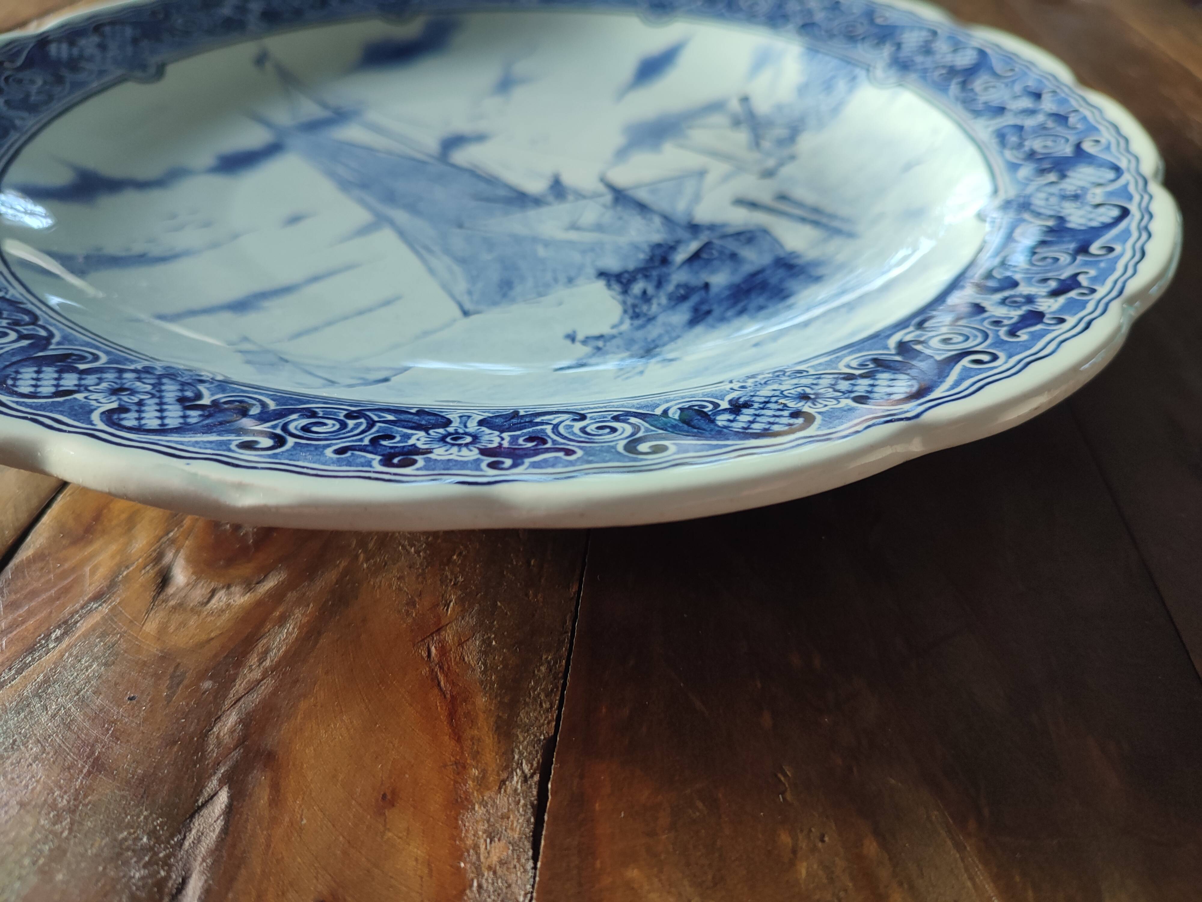 Assiette murale, faience de Delft