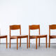 Série de 4 chaises scandinaves vintage 1960