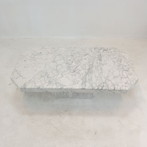 Table basse en marbre italien années 1970