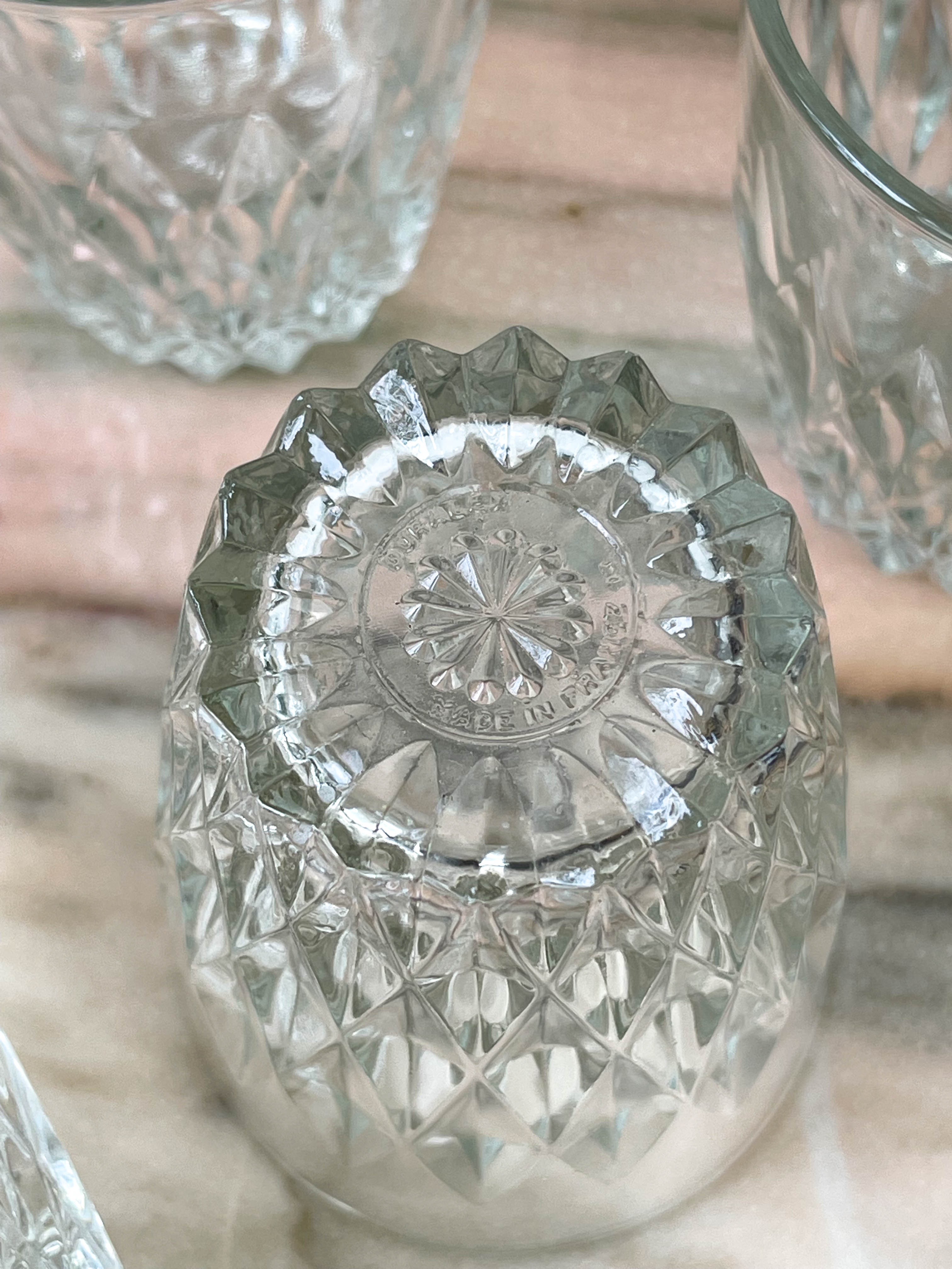 Set de 8 verres à eau années 60