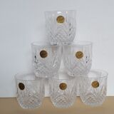 6 whiskey or water glasses 23cl crystal