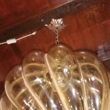 Electrified spiral lantern in blown Murano glass by Gianni Seguso 1960