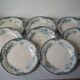 Lot of 8 old large Dépôt E. Bourgeois Paris earthenware plates 23 cm