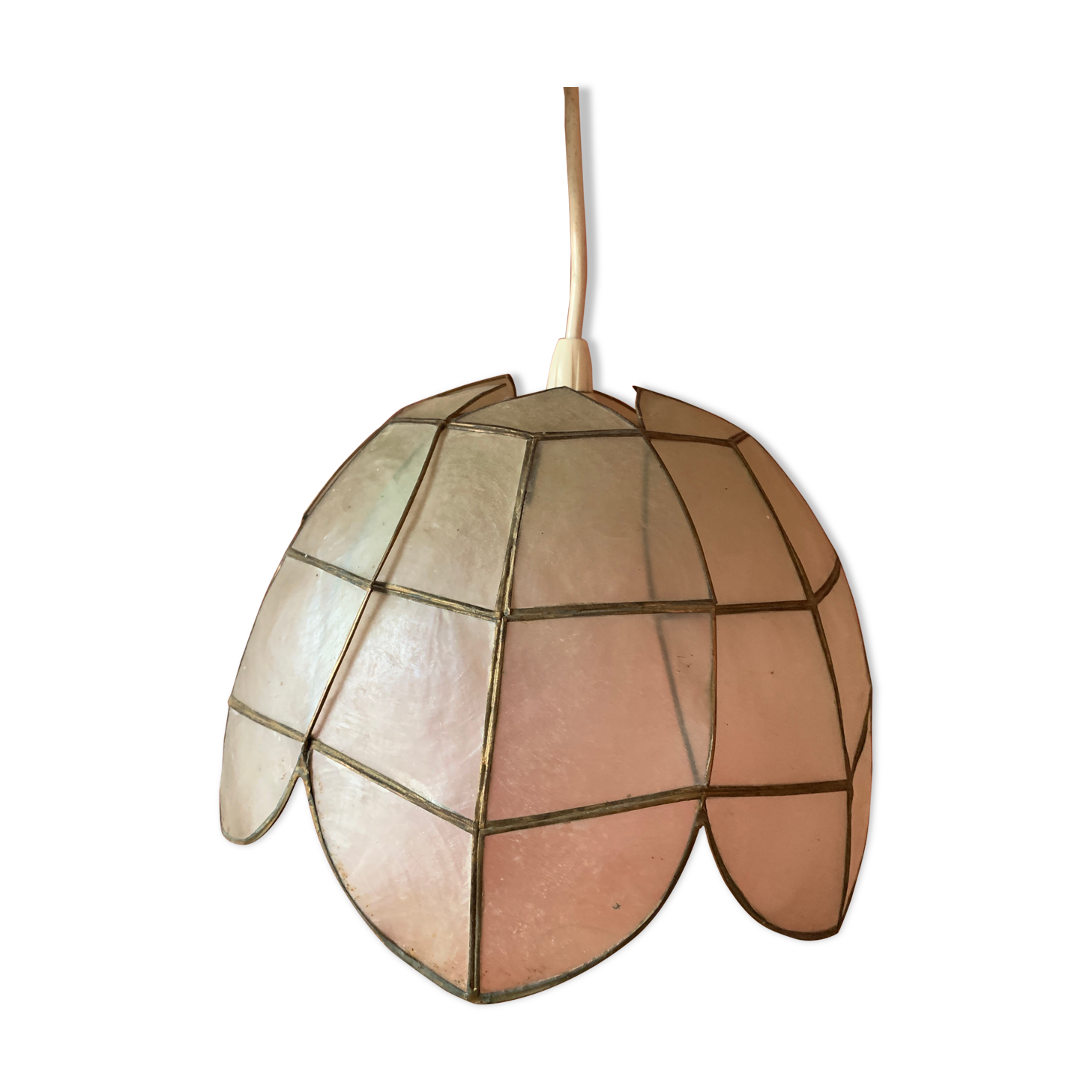 Pearly flower hanging lamp