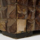 Pair of coconut mosaic shell plant holders