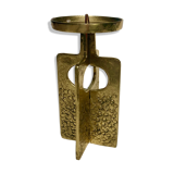 Brutalist bronze candleholder, 1970s