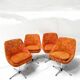 Suite de 4 fauteuils pivotants seventies