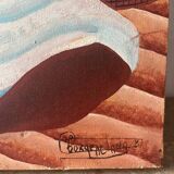 Brazilian fishing scene "Puxada de rede" signed