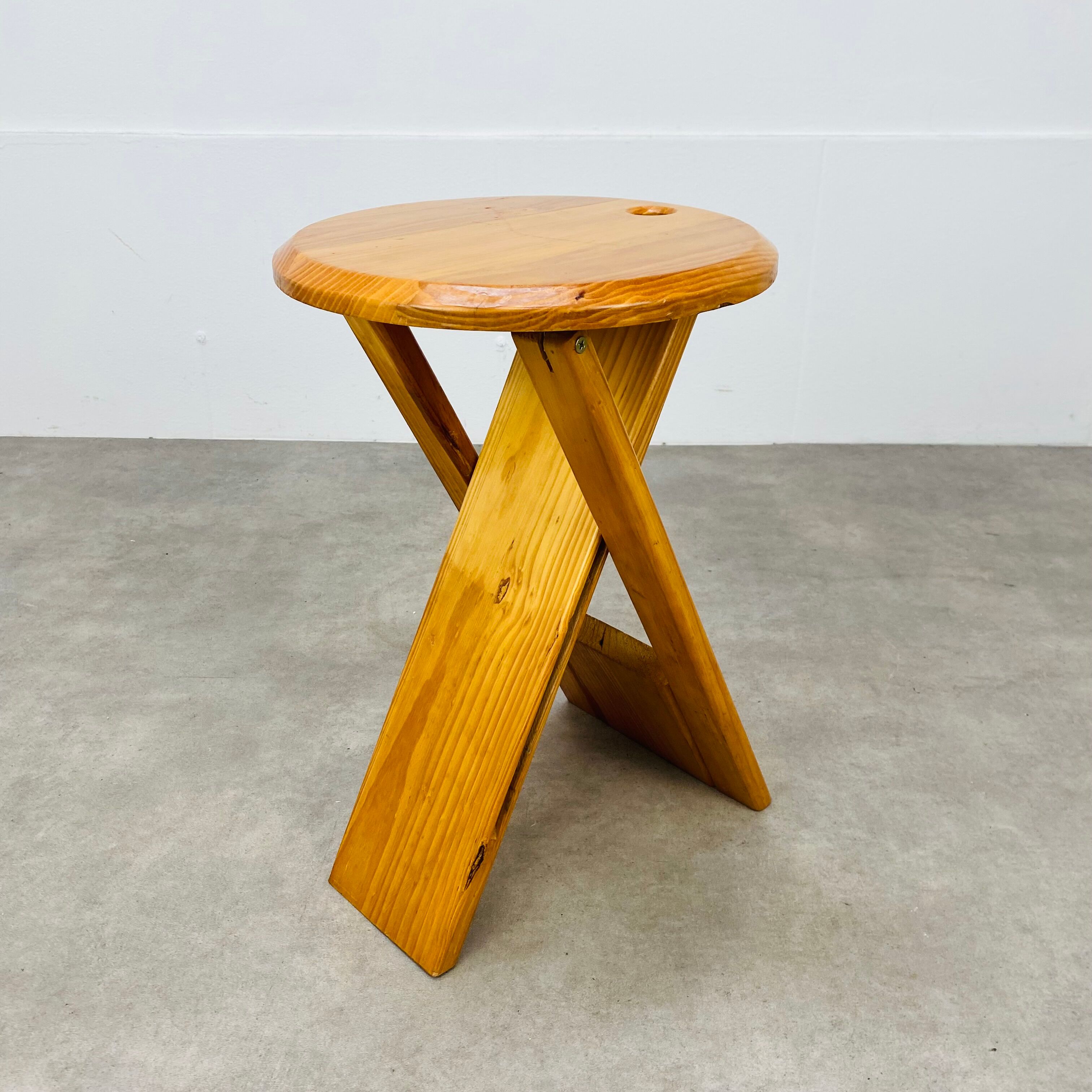 Suzy folding stool by Adrian Reed in pine