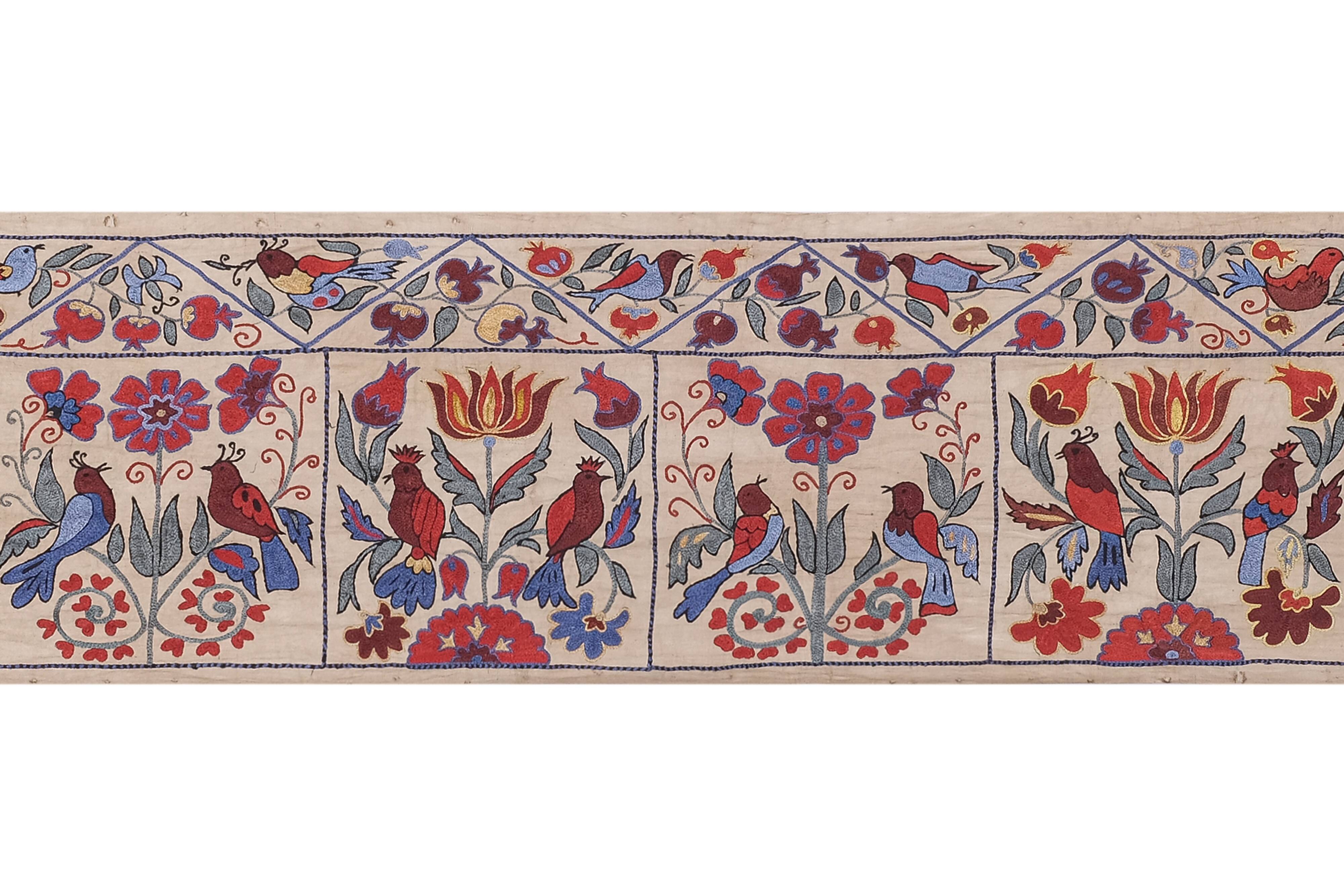 Hand knotted rug, vintage Turkish rug 45x190 cm